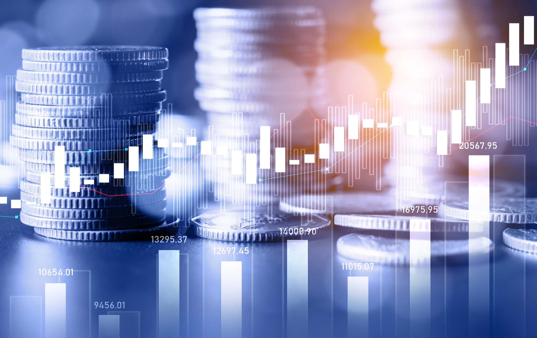 Finance and money technology background concept of business prosperity and asset