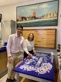 putting together a group puzzle at CRP