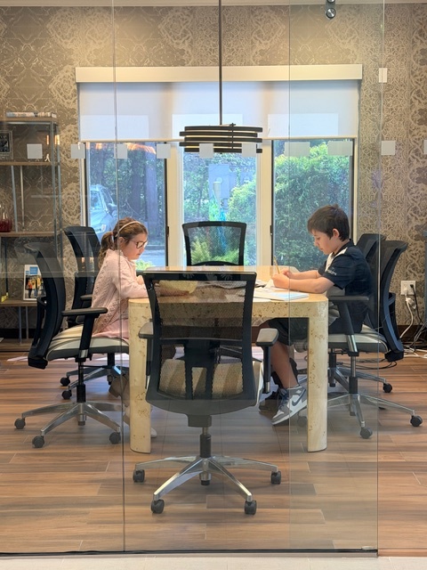 Girl and Boy reading